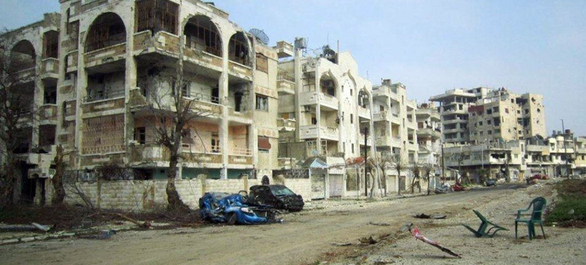 Le quartier Baba Amr à Homs.
