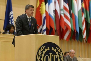 ILO Director-General Guy Ryder addresses the 102nd Session of the International Labour Conference in Geneva, Switzerland.