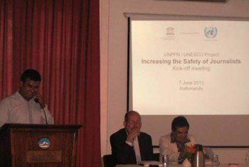 UNESCO launches journalist safety project in Kathmandu, Nepal.