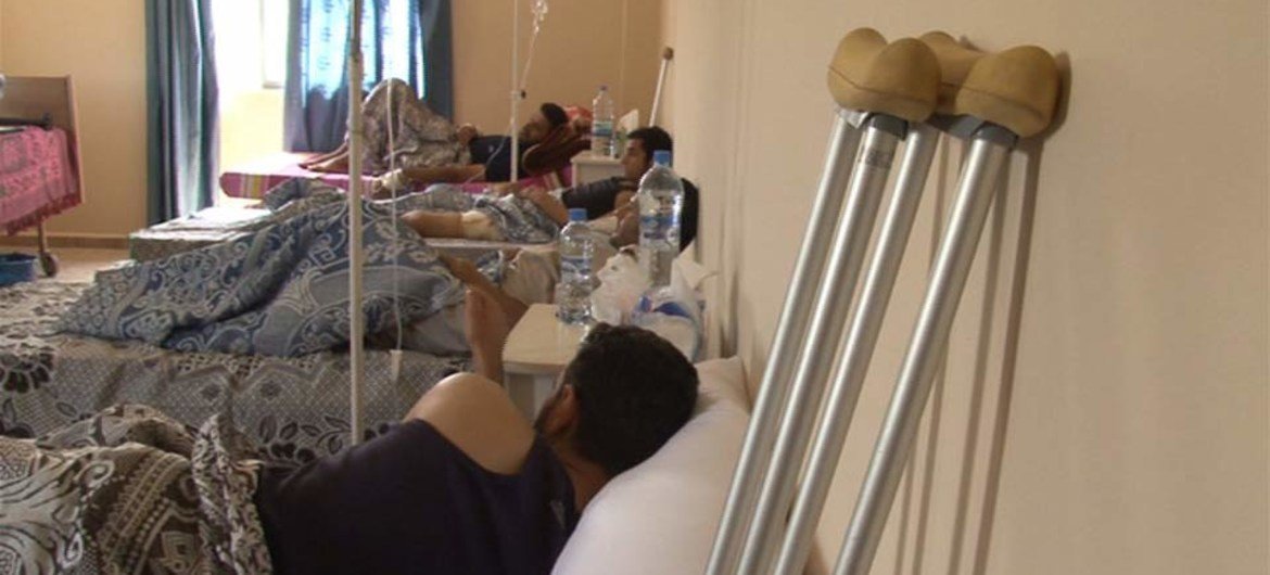叙利亚冲突中的伤员在黎巴嫩接受治疗。 区域综合信息网图片/Anaïs Renevier