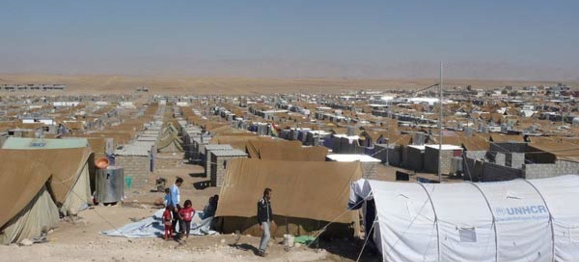 Syrian refugees in Kurdistan's Domiz camp.