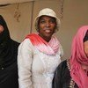 On recent trip to the Middle East, WFP Executive Director Ertharin Cousin (centre) spent time with a Bedouin community in Palestine.