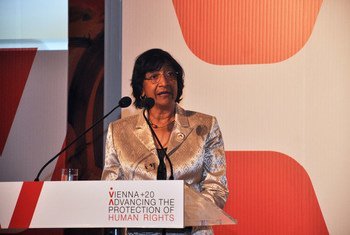 Navi Pillay, UN High Commissioner for Human Rights, addressed opening the Vienna+20 Conference.
