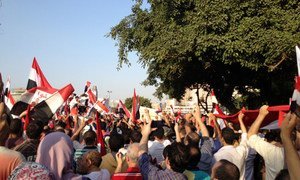 Egyptians protest in Cairo in July 2013. Photo: UN News Centre