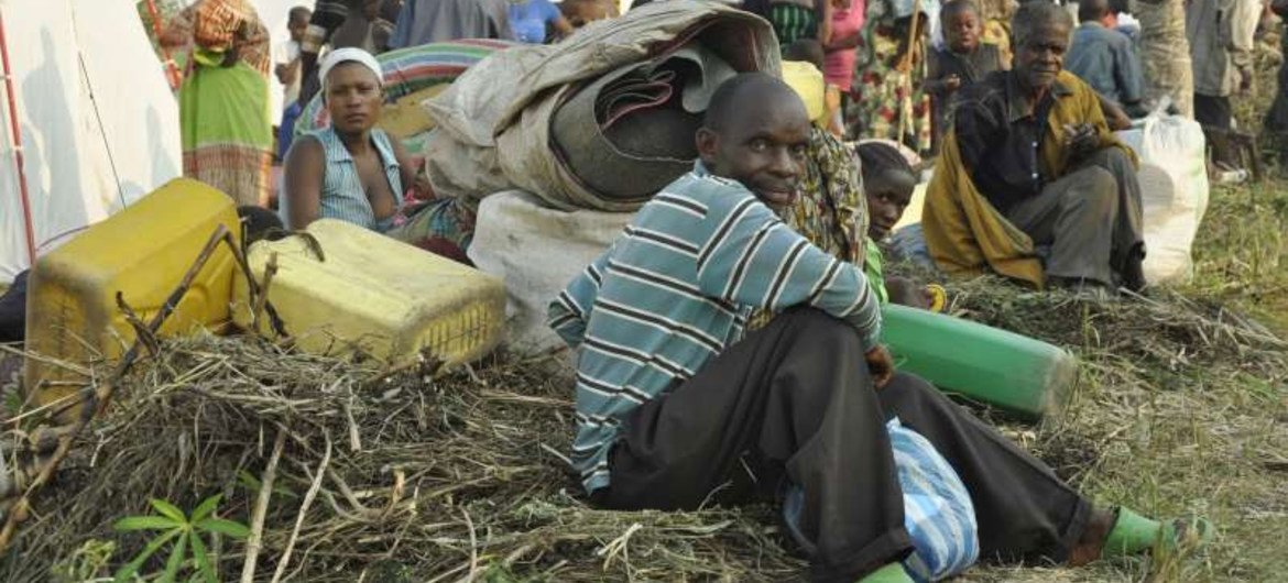 Some of the families who fled the violence to Uganda brought along their belongings, including mattresses.