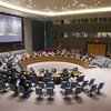 UN Humanitarian Chief Valerie Amos briefs Security Council via  video from Geneva.