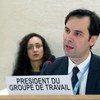 Le Président du Groupe de travail des Nations Unies sur les disparitions forcées ou involontaires, Olivier de Frouville.