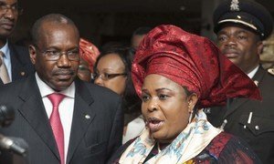 ITU Secretary-General Hamadoun I. Touré (left) with Dame Patience Goodluck Jonathan of Nigeria who has been appointed as ITU’s Child Online Protection (COP) Champion.