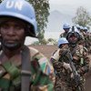 Special intervention brigade forces from Tanzania, part of the UN peacekeeping mission in the Democratic Republic of the Congo - MONUSCO, on duty in Sake, North Kivu (July 2013).