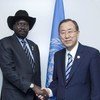 (right) with President Salva Kiir of South Sudan.