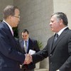 On an official visit to Jordan, Secretary-General Ban Ki-moon (left) meets with King Abdullah.