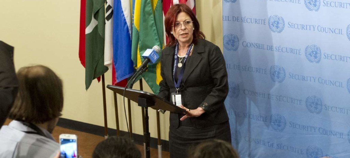 La embajadora argentina ante Naciones Unidas, Cristina Perceval (Foto de archivo: Evan Scheider)