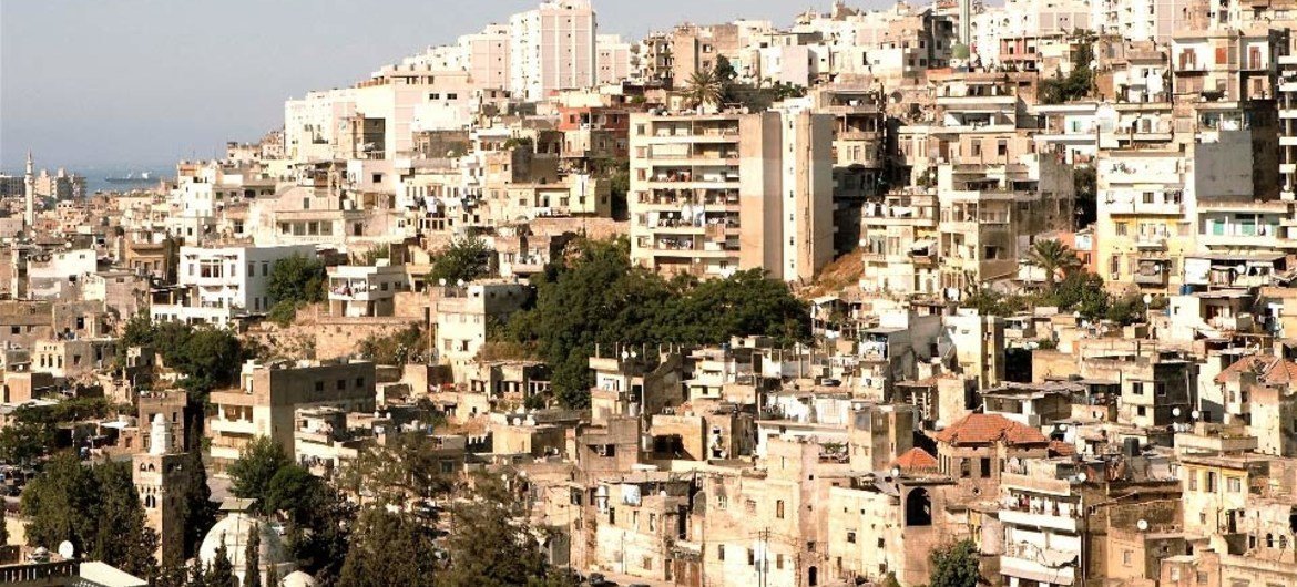 View of a neighbourhood in Tripoli, northern Lebanon. The Syrian conflict has worsened tensions.