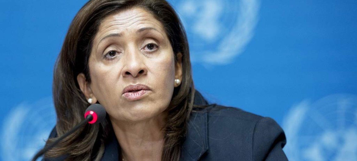 La porte-parole du Représentant spécial conjoint des Nations Unies et de la Ligue des États arabes pour le conflit en Syrie, Khawla Mattar.