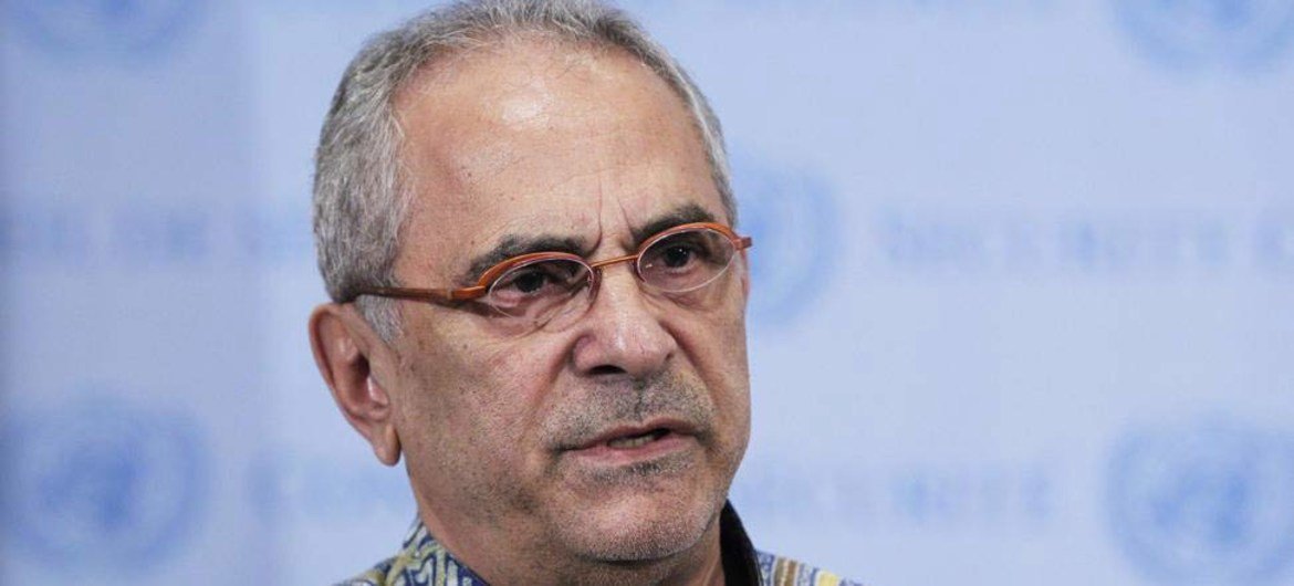 Special Representative Jose Ramos Horta speaks to reporters after briefing the Security Council behind closed doors.