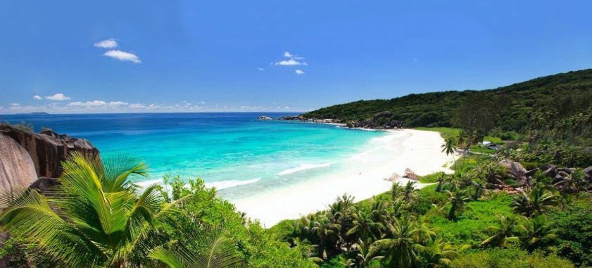 La isla de Digue en las Seychelles.