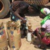 Displaced people in Orientale province, Democratic Republic of the Congo (DRC) receiving food aid.