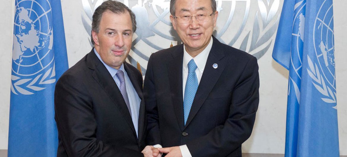 José Antonio Meade y Ban Ki-moon