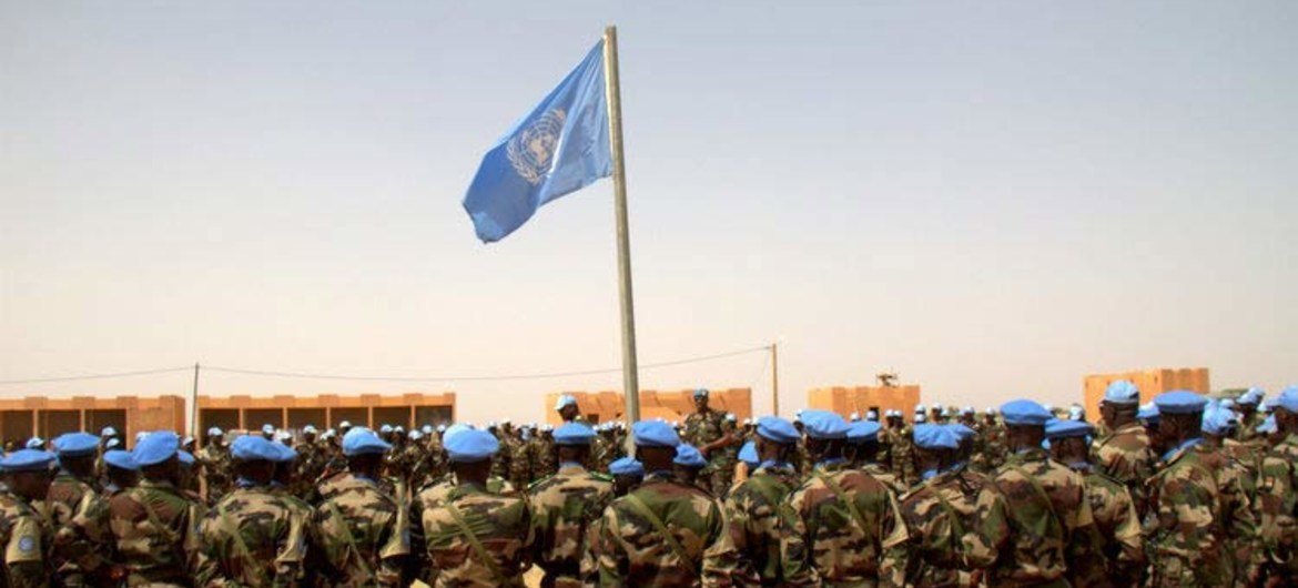UN peacekeepers in Ménaka, Mali.