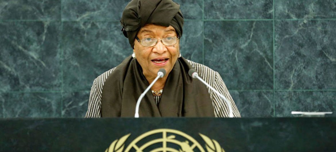 La Présidente du Libéria, Ellen Johnson Sirleaf.