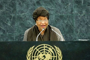 La Présidente du Libéria, Ellen Johnson Sirleaf.