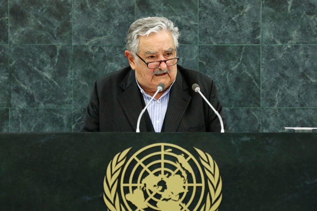 El expresidente de Uruguay, José Mujica, durante el Debate general de la Asamblea General en septiembre de 2013.