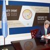 US Secretary of State John F. Kerry signing Arms Trade Treaty.