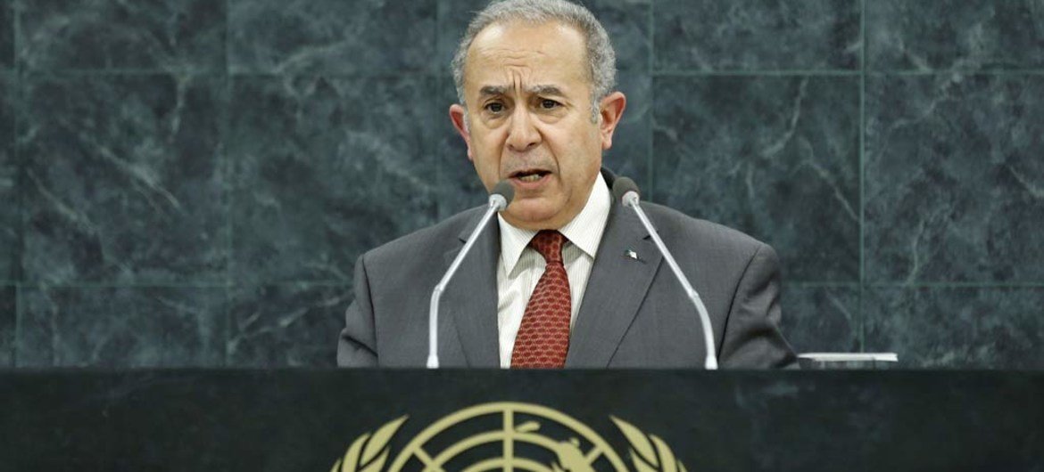 Le Ministre des affaires étrangères de l’Algérie, Ramtane Lamamra.
