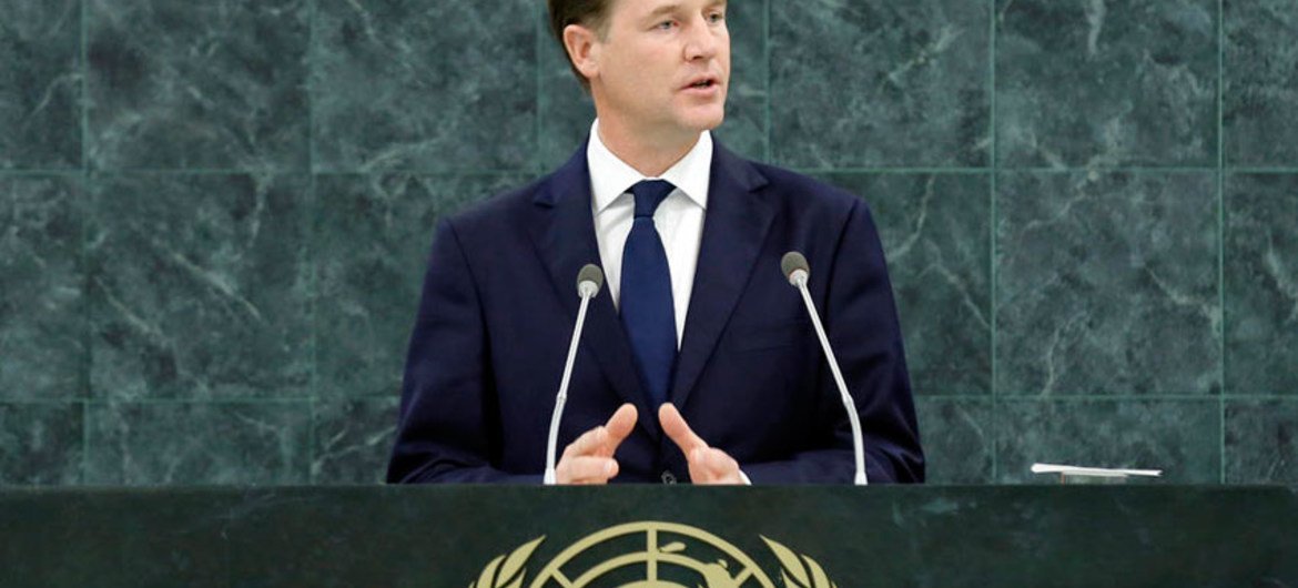 Nicholas Clegg, Deputy Prime Minister of the United Kingdom of Great Britain and Northern Ireland.