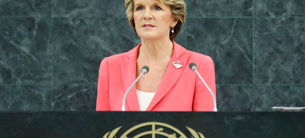 Julie Bishop, Minister for Foreign Affairs of Australia.