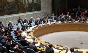 Vue partielle du Conseil de sécurité lors d'une séance consacrée à la situation en République centrafricaine.