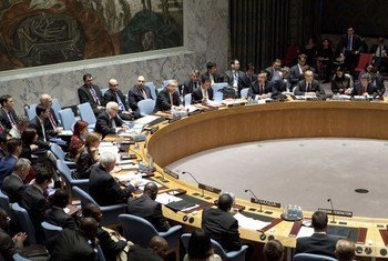 A partial view of the Security Council at its meeting to discuss the Central African Republic.