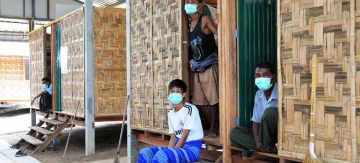 Tuberculosis-infected patients from Myanmar live in these huts for the duration of their treatment at the Wangpha TB clinic across the border in Thailand.