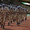 UN Peacekeepers from Chad serving with the UN mission in Bamako, Mali.