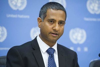 Le Rapporteur spécial sur la situation des droits de l'homme en Iran, Ahmed Shaheed. Photo ONU/Amanda Voisard