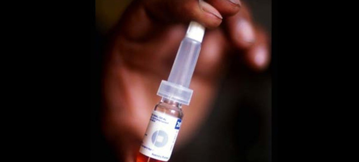 小儿麻痹症疫苗。图片来源：世界卫生组织
