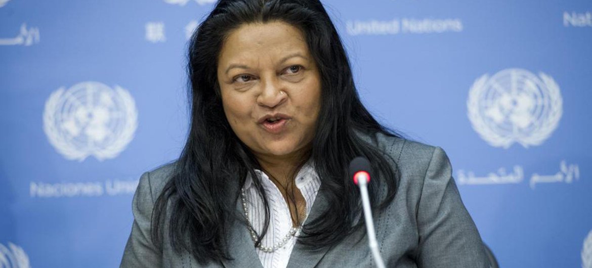 Special Rapporteur on the situation of human rights in Eritrea Sheila B. Keetharuth.