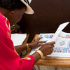 Fatma Samoura, UN Resident Coordinator in Madagascar, takes a look at ballot papers.