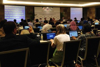 Participants at the Internet Governance Forum, known as the IGF, in Bali, Indonesia.