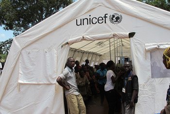 Un centre de l'UNICEF à Bossangoa en République centrafricaine.
