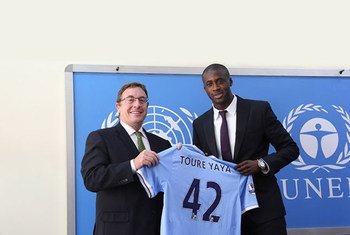 UNEP Executive Director Achim Steiner and with Yaya Touré during the designation ceremony.