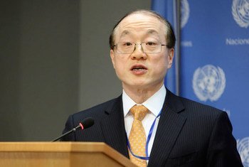 中国常驻联合国代表刘结一。联合国图片/Devra Berkowitz