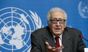 Le Représentant spécial conjoint pour la Syrie de l'Organisation des Nations Unies et de la Ligue des États arabes, Lakhdar Brahimi.