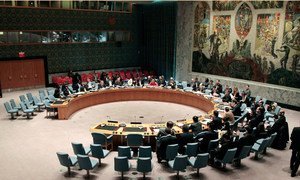 A wide view of the Security Council in session (file photo).