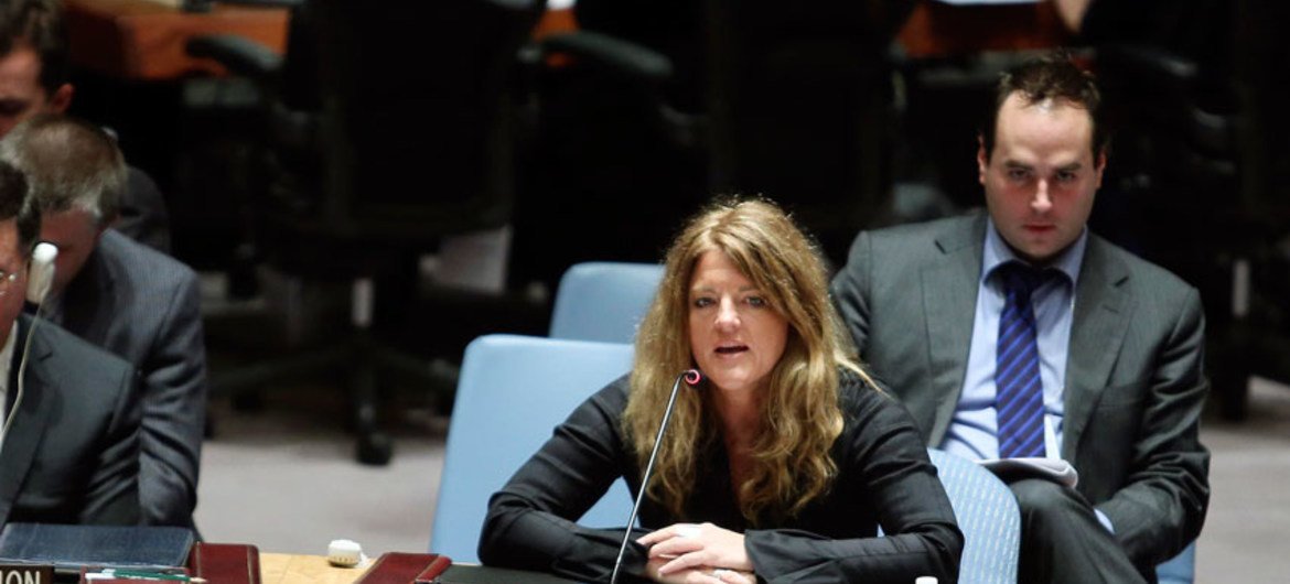 Hilde Johnson, Special Representative and Head of the UN Mission in South Sudan, briefs the Security Council.