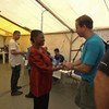 La coordinadora de la ONU para Asuntos Humanitarios (OCHA(), Valerie Amos, en Tacloban, Filipinas   Foto archivo: OCHA