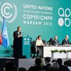 Secretary-General Ban Ki-moon addresses the UN climate change conference in Warsaw.