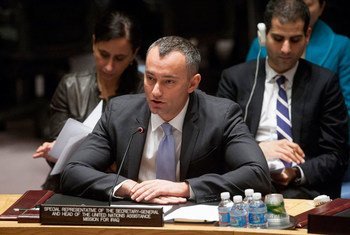 Le Représentant spécial du Secrétaire général pour l'Iraq, Nickolay Mladenov.
