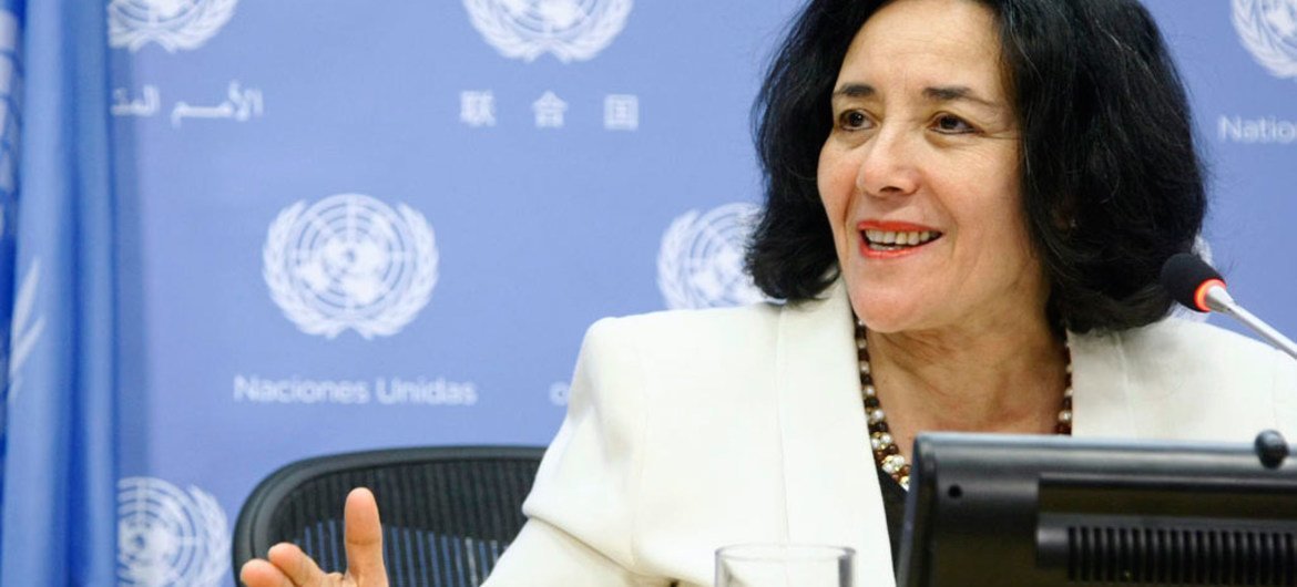 La representante especial de la ONU para niños y conflictos armados, Leila Zerrougui. Foto: ONU/Amanda Voisard