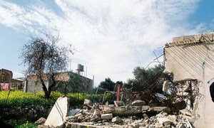 Une maison palestinienne de Cisjordanie démolie par les forces isaréliennes.